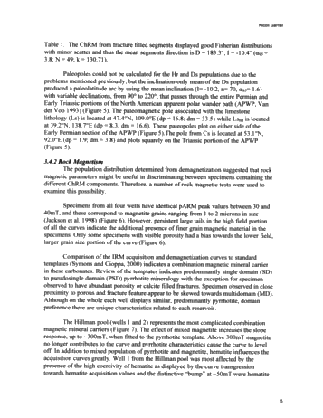 Magnetizations in Ordovician Petroleum Reservoir Rocks, Southwestern Ontario Page 5