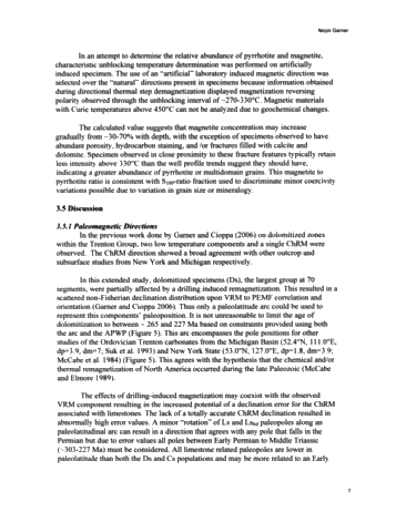 Magnetizations in Ordovician Petroleum Reservoir Rocks, Southwestern Ontario Page 7