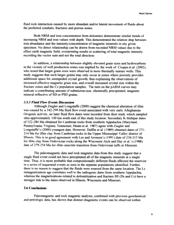 Magnetizations in Ordovician Petroleum Reservoir Rocks, Southwestern Ontario Page 9