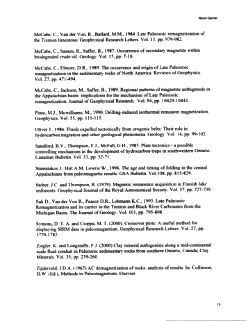 Magnetizations in Ordovician Petroleum Reservoir Rocks, Southwestern Ontario Page 13