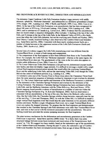 Generation of Lower Paleozoic Carbonate Reservoirs in the Appalachian Basin of New York State: Faults, Timing and The Plate Tectonic Connection Page 17