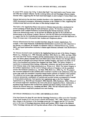 Generation of Lower Paleozoic Carbonate Reservoirs in the Appalachian Basin of New York State: Faults, Timing and The Plate Tectonic Connection Page 25