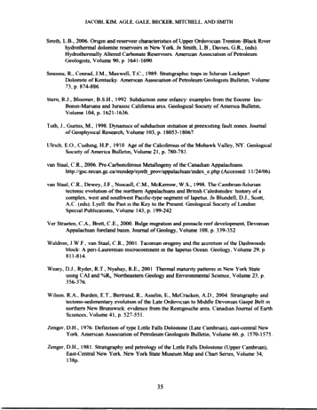 Generation of Lower Paleozoic Carbonate Reservoirs in the Appalachian Basin of New York State: Faults, Timing and The Plate Tectonic Connection Page 35