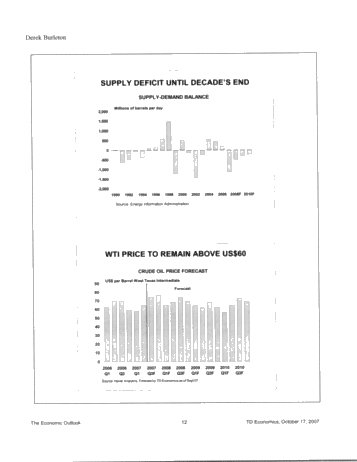Opening Keynote Speaker - The Economic Outlook Page 12