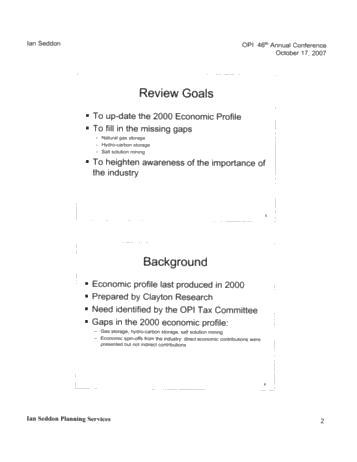 Economic Profile for Ontairo's Oil, Gas and Salt Resources Industry Page 2