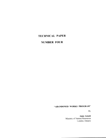 Abandoned Works Program Page 1