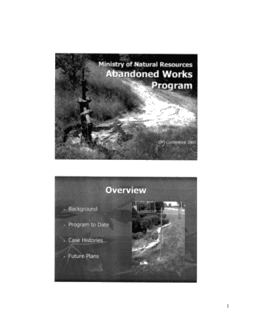 Abandoned Works Program Page 1