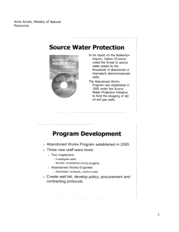 Abandoned Works Program Page 2