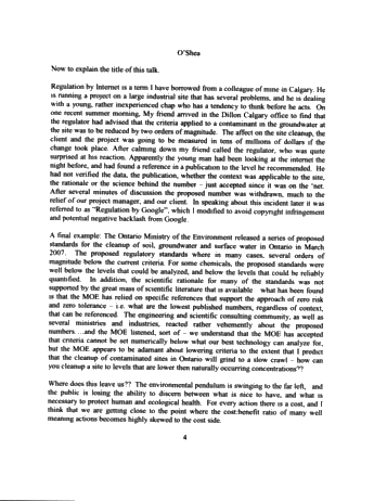 Regulation by Internet Page 3