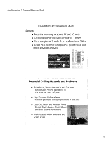 Drilling of Wells For the Windsor-Detroit Bridge Evaluation Page 10