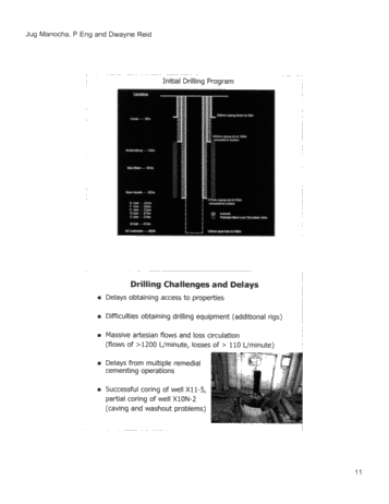 Drilling of Wells For the Windsor-Detroit Bridge Evaluation Page 11