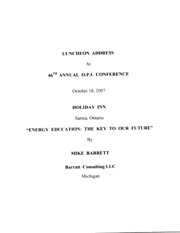 Luncheon Address Page 1