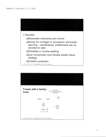 Succession and Estate Planning Tax Tools Page 5