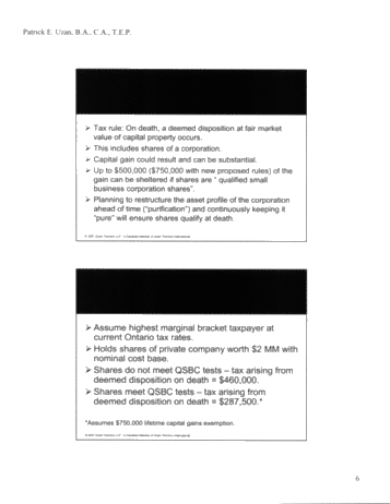 Succession and Estate Planning Tax Tools Page 6