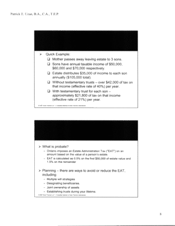 Succession and Estate Planning Tax Tools Page 8