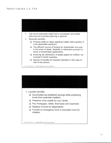 Succession and Estate Planning Tax Tools Page 11