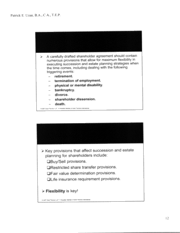 Succession and Estate Planning Tax Tools Page 12