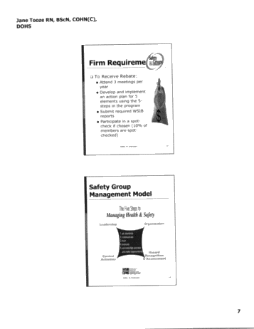 EAC/CME Safety Group Program Page 8