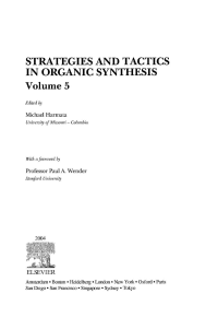 Strategies and Tactics in Organic Synthesis: 5