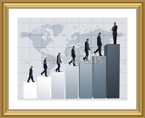 Wall Art of Business success - graph 13mp