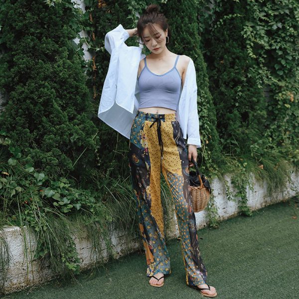 Straight Chiffon Air Conditioning Long Pants - Image 2