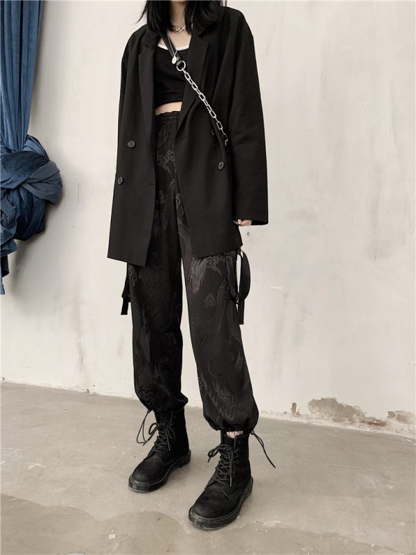 Black wind dragon beam overalls - Image 9