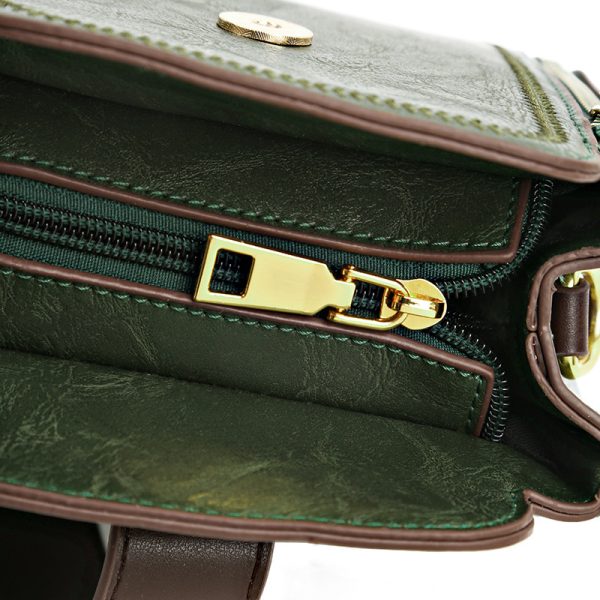 Women's Retro Easy Matching Soft Leather Textured Handbag Shoulder Crossbody - Image 4