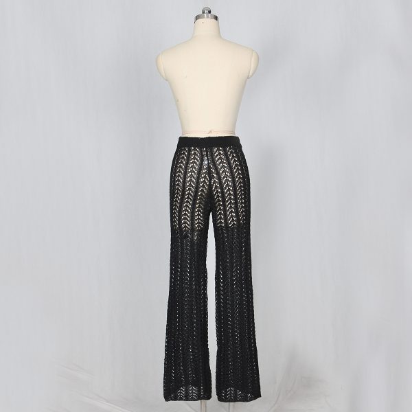 Women's nightclub cutout knitted trousers - Image 6
