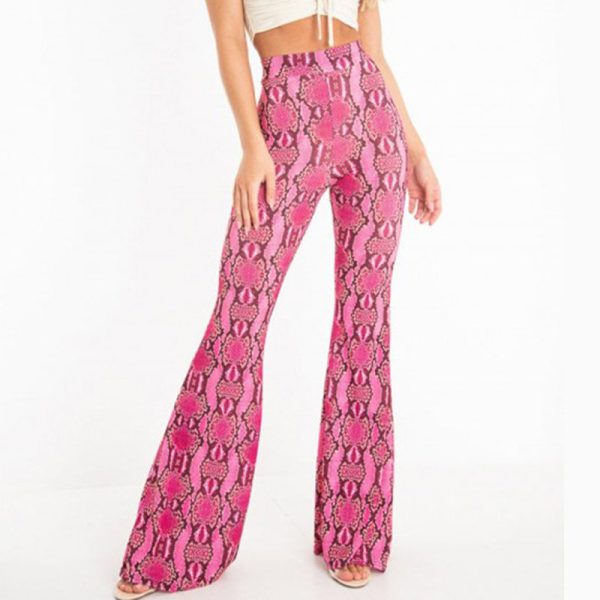 Snakeskin Fashion Wide Leg Pants - Image 2