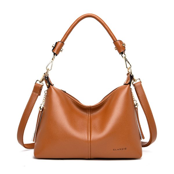 Soft Leather Mother Bag All-match One-shoulder Fashion Trendy Handbag - Image 2