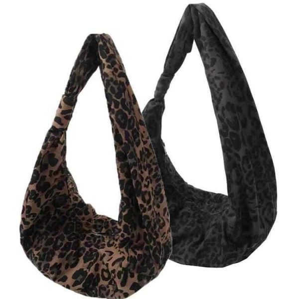 Fashion Pleated Leopard Print Crossbody Bag - Image 2
