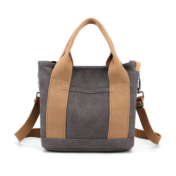 Trendy All-match Simple Fashion Korean Style Large Capacity Commute Leisure Canvas Bag - Image 10