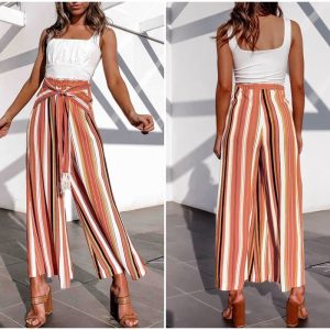 Leopard-print loose-fit wide-leg pants