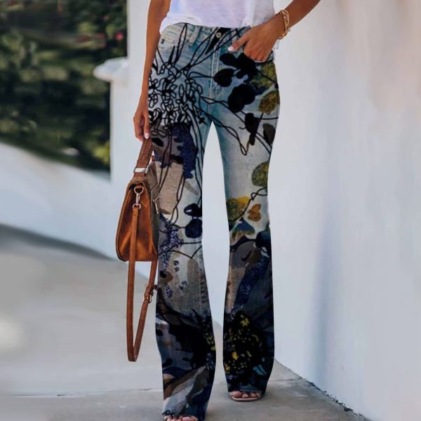 Street Hipster Women's 3D Printed Wide-leg Pants Casual Trousers - Image 7