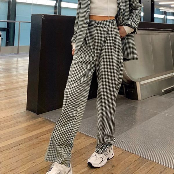 Straight casual pants street shooting suit trousers - Image 4