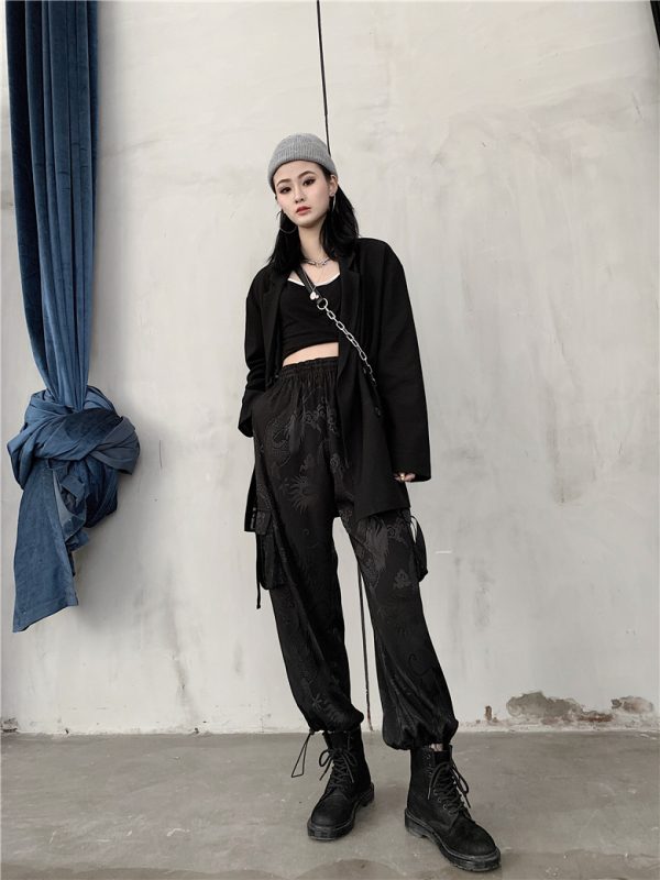 Black wind dragon beam overalls - Image 10