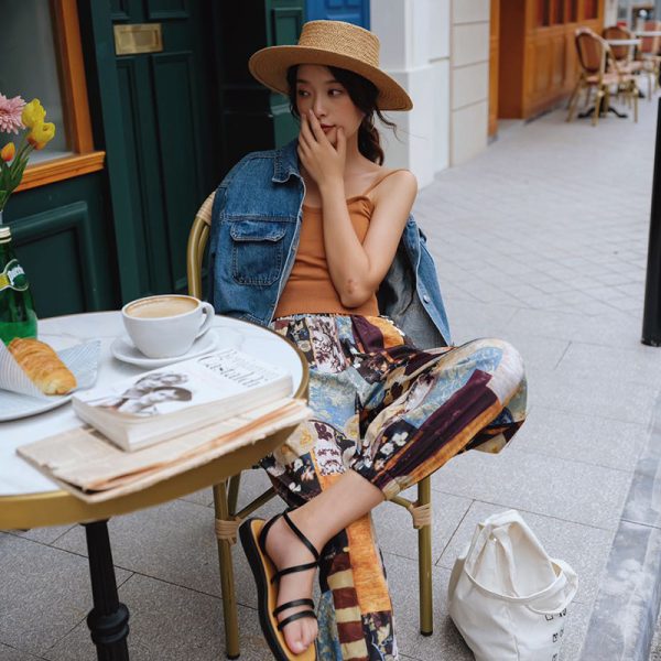 Printed loose wide leg pants - Image 5