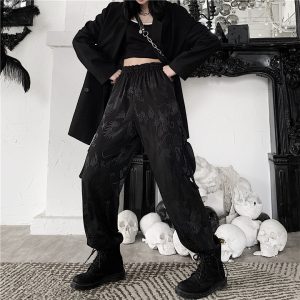 Black wind dragon beam overalls