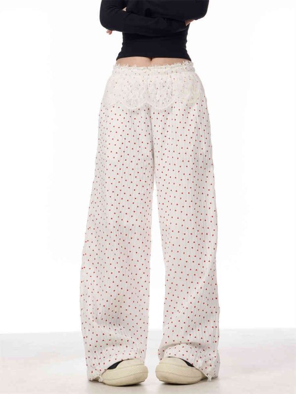 Spring American Niche Refined Handmade Lace Stitching Casual Trousers - Image 7