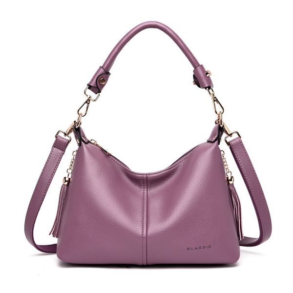 Soft Leather Mother Bag All-match One-shoulder Fashion Trendy Handbag - Image 10