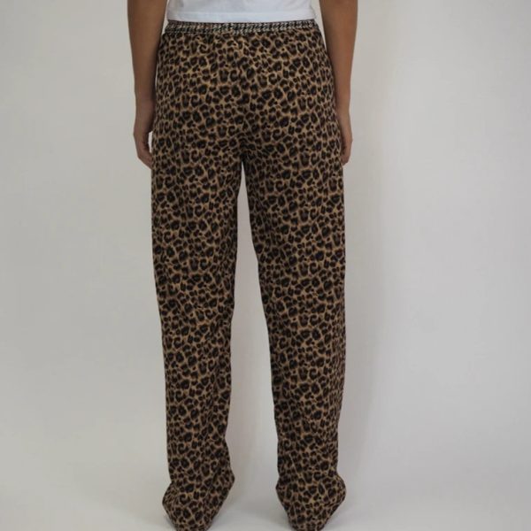 Leopard Print Commuter Elegant High Waist Loose Casual Pants - Image 4