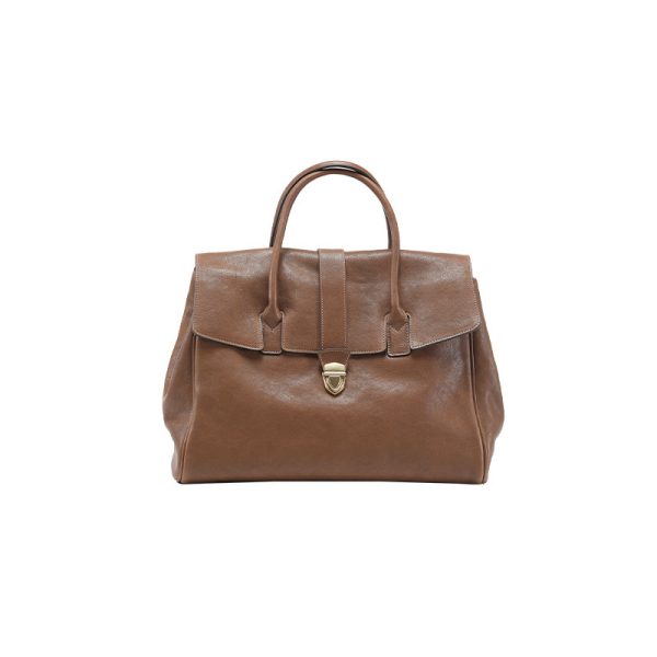 Women's Genuine Leather Retro Large Capacity Commuter First Layer Vegetable Tanned Bag - Image 3