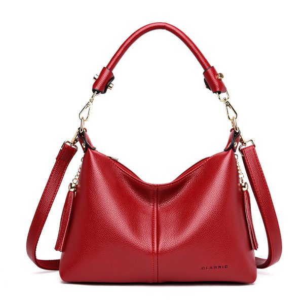 Soft Leather Mother Bag All-match One-shoulder Fashion Trendy Handbag - Image 4