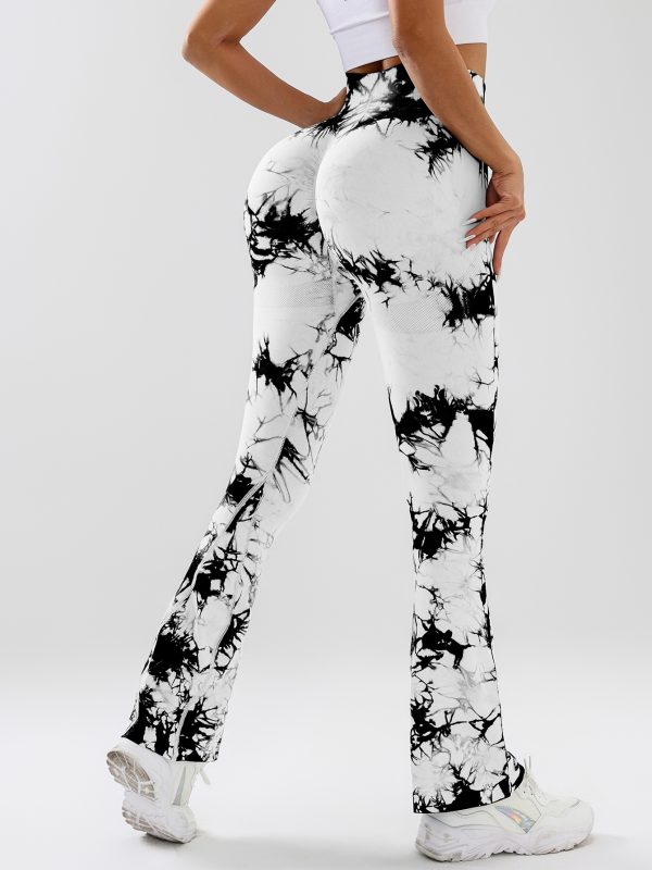 3 Pack Tie Dye Seamless High Waisted Workout Leggings For Women Scrunch Butt Lifting Yoga Gym Athletic Pants,, Leggings For Women Scrunch Butt Lifting Yoga Gym Athletic Pants - Image 9