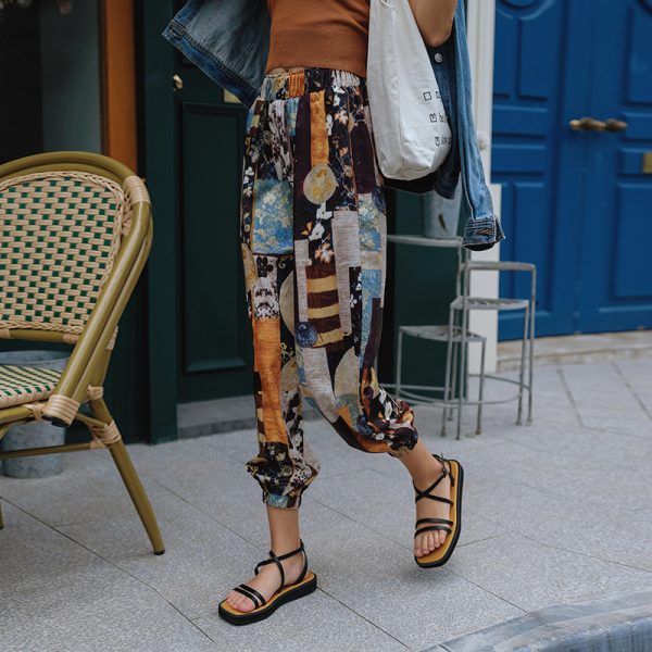 Printed loose wide leg pants - Image 2