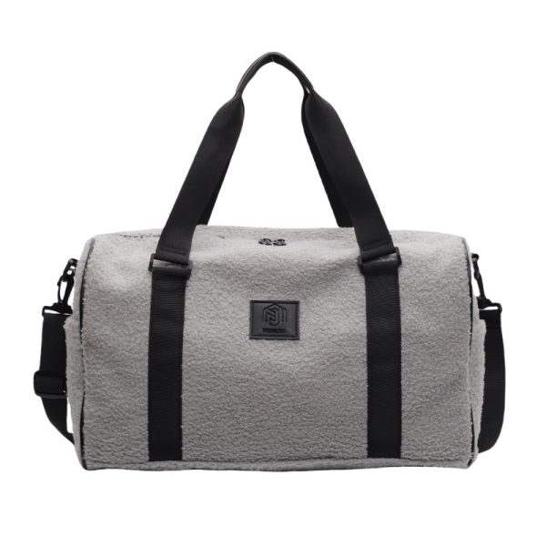 Autumn And Winter New Casual Portable Travel Large Capacity Simple Lambswool Shoulder Crossbody Tote Bag - Image 5