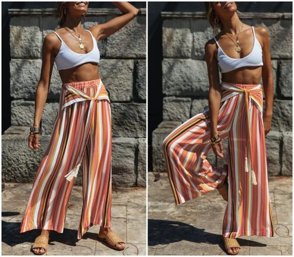Leopard-print loose-fit wide-leg pants - Image 9