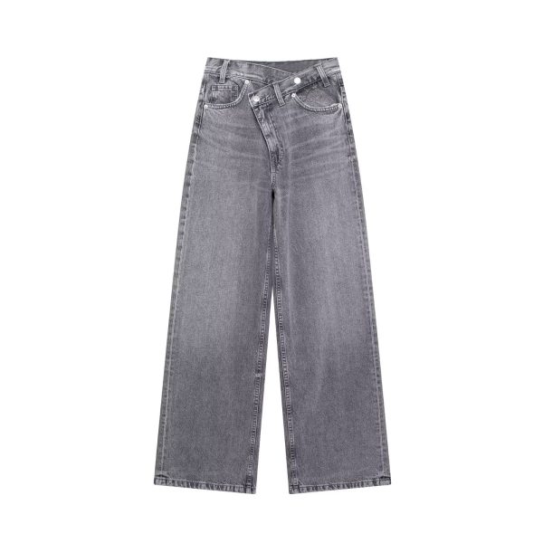 Autumn New Hair Fashion Personality Double Breasted Wide Leg Pants - Image 9