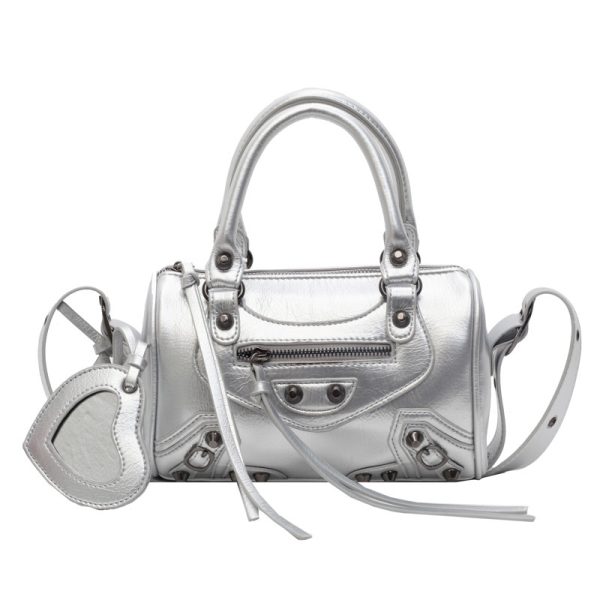 Portable Tassel Rivet Shoulder Crossbody Underarm Pillow Bag - Image 9