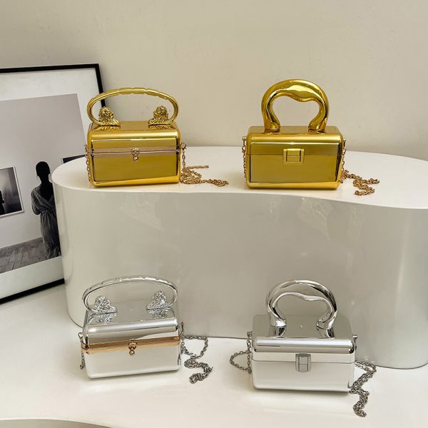 Acrylic Women's Fashion Shiny Surface Crossbody Bag - Image 4